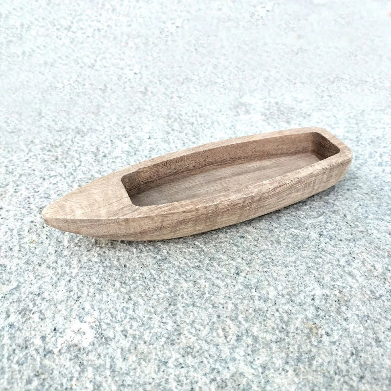 Handmade Wooden Boat Aquarium Decoration