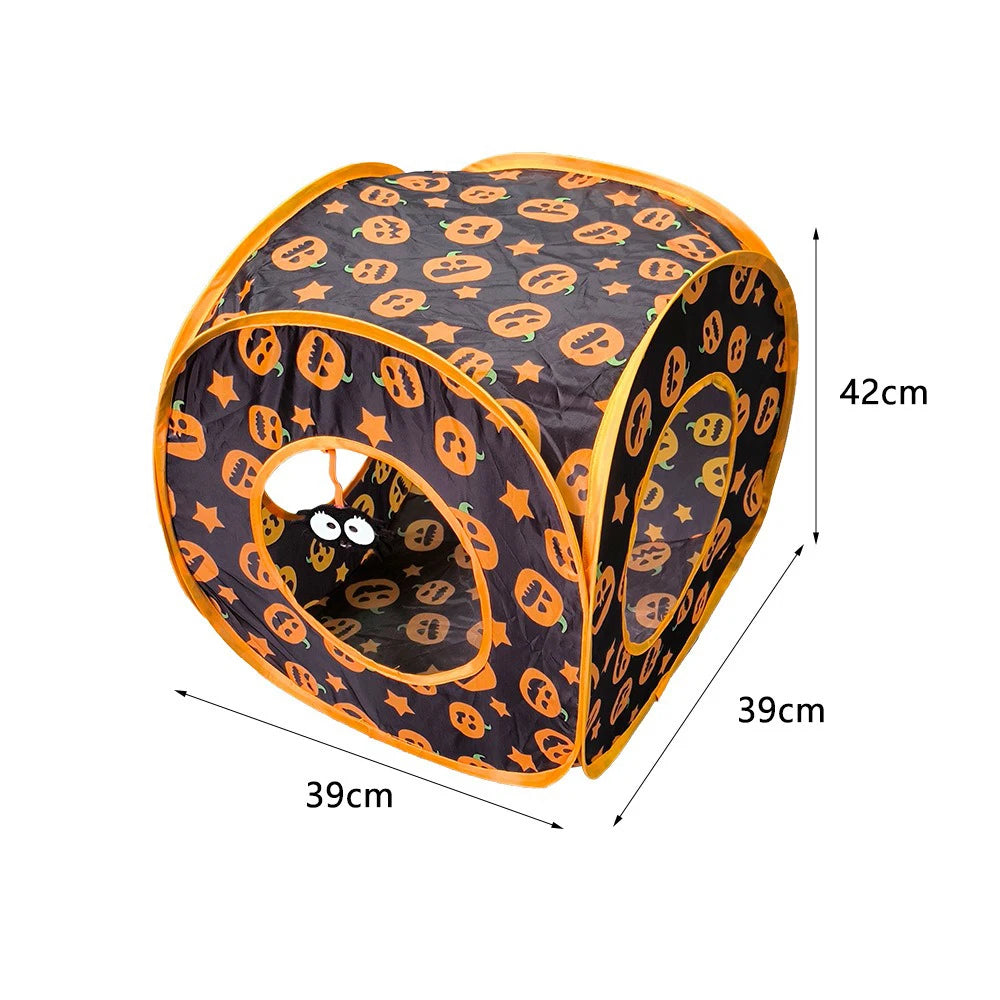 Cat Toy Halloween Foldable Tunnel