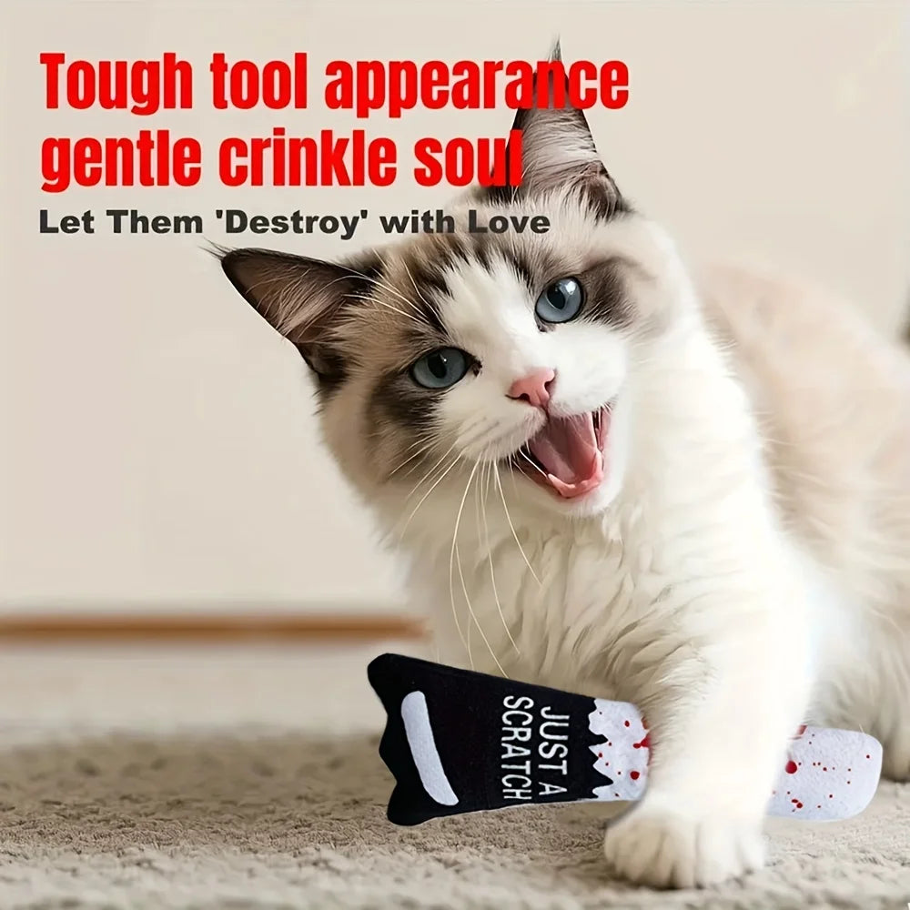 Funny Horror Cat Chew Toy Set