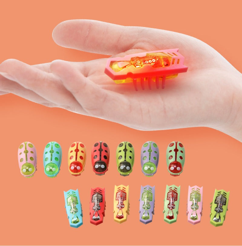 Cat Toys Luminescence Electric Worms Pet Interactions Insects Beetle Micro Worms Automatic Flipping Obstacle Avoidance Plaything