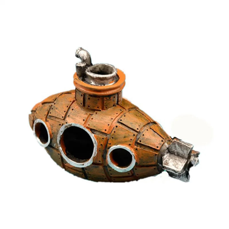 Resin Submarine Ornaments Fish Shrimp Shelter Cave