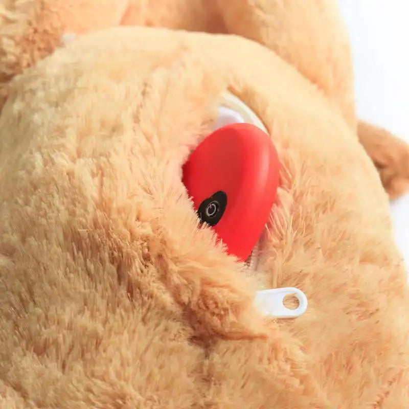 【Calming Anxiety Relief】Dog Plush Toy with Heartbeat Simulator Warm Puppy Sleep Companion Stress Relief Cuddly Toy for Anxious