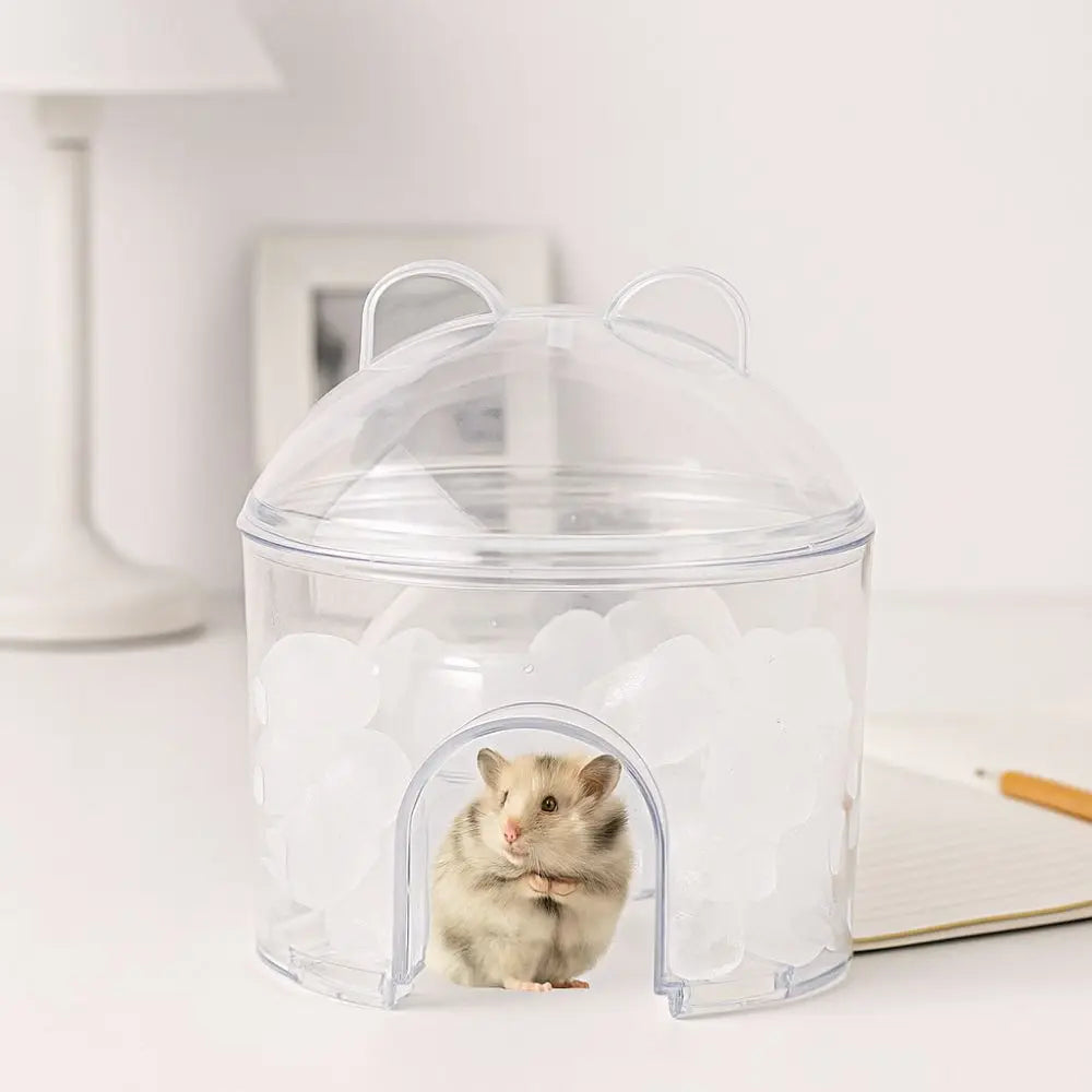 Transparent Hamster Cooling House Hollowed-out