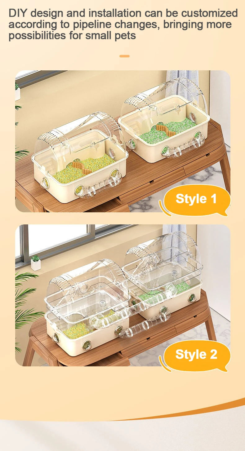 t Hamster Pipe Cage Hamster cage oversized luxury villa