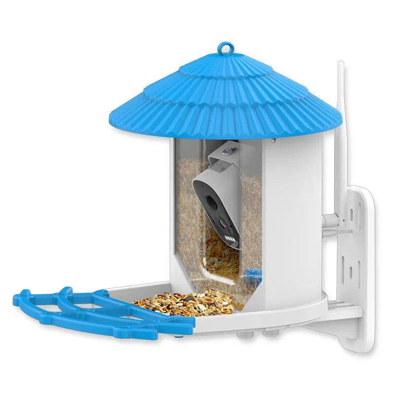 Bird Smart Feeder with Camera 2.5k HD Solar Low Power Night Vision IP66 Waterproof Real Bird Species Feeder