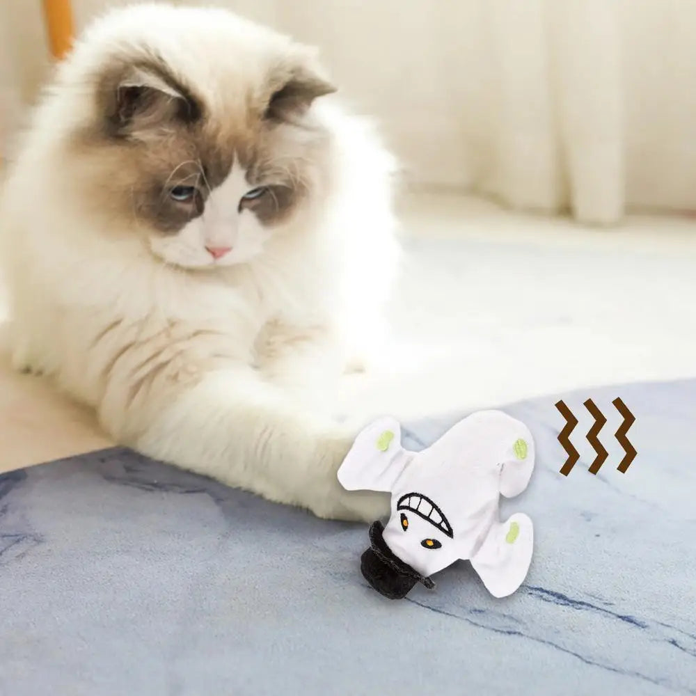 Touch-Activated Flapping Cat Pumpkin