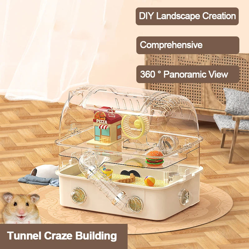 t Hamster Pipe Cage Hamster cage oversized luxury villa