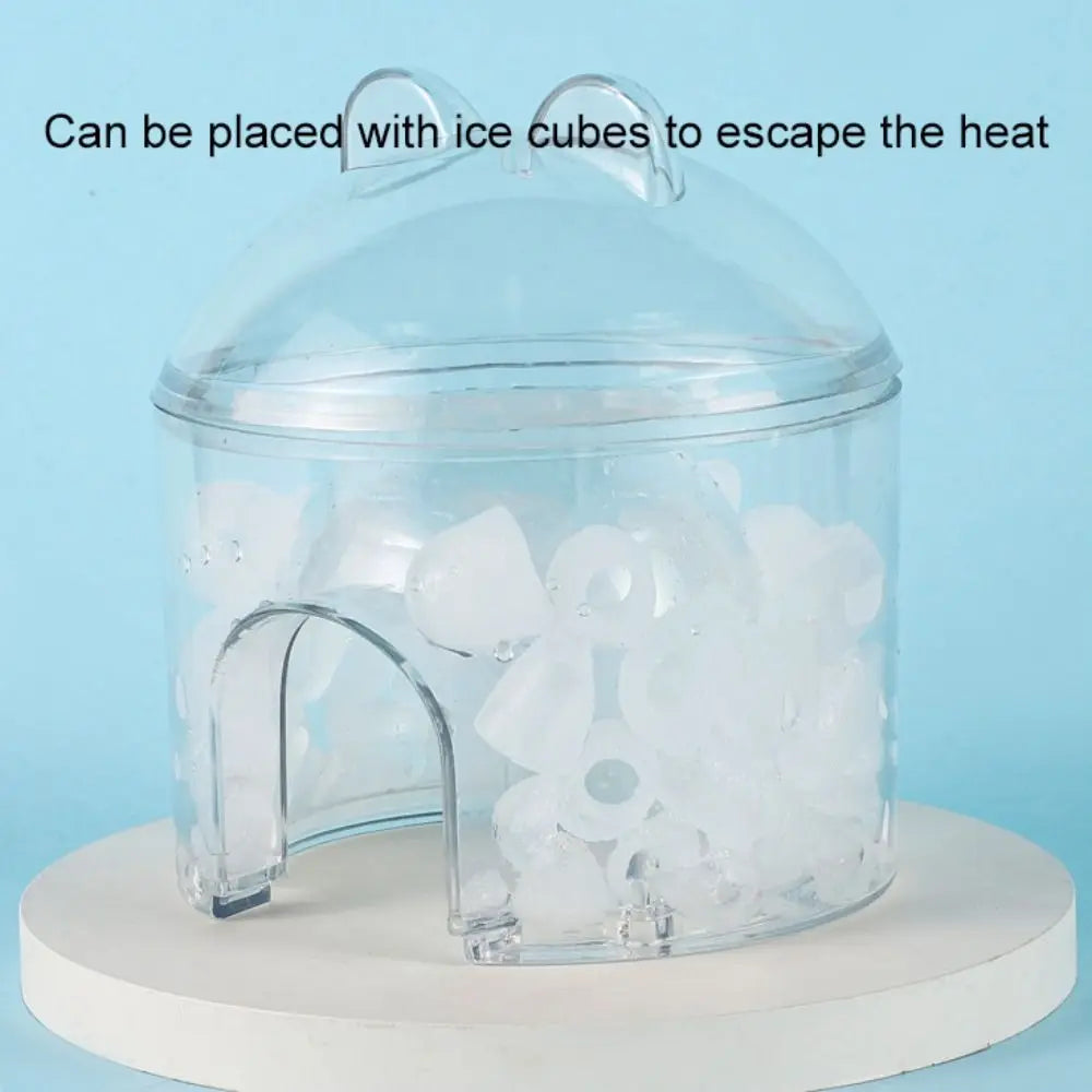 Transparent Hamster Cooling House Hollowed-out