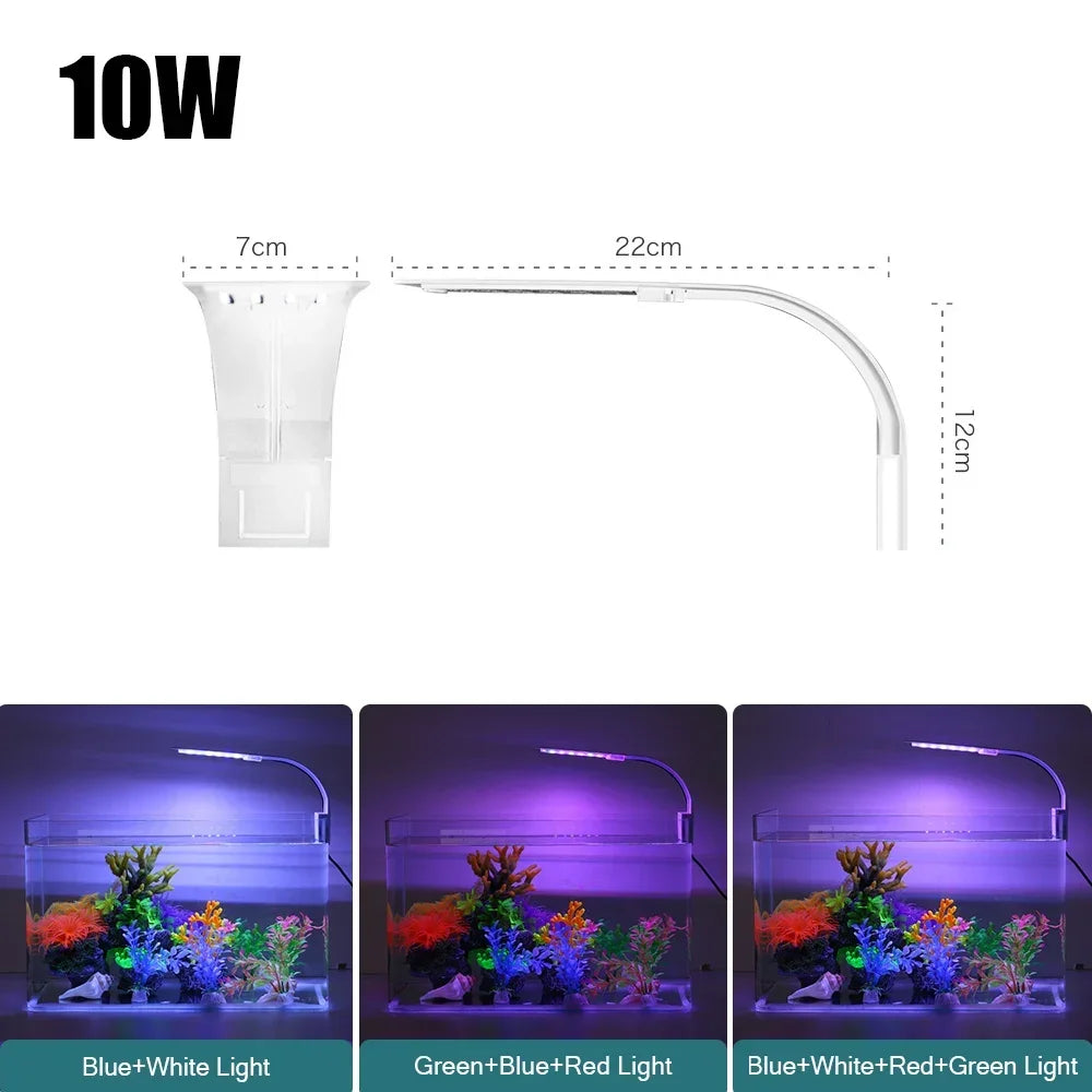 Aquatic Plant Lighting Waterproof Clip-on Lamp For Fish Tank Plants Grow Light