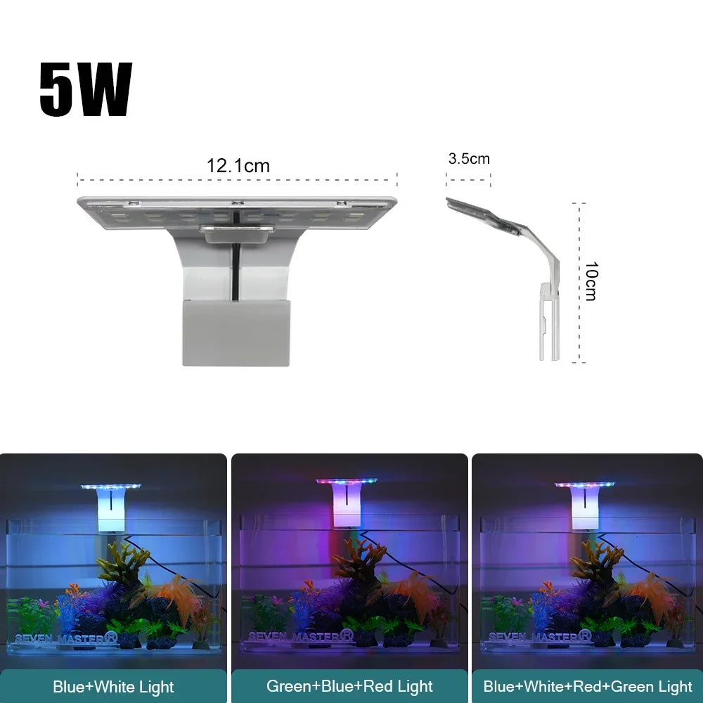 Aquatic Plant Lighting Waterproof Clip-on Lamp For Fish Tank Plants Grow Light