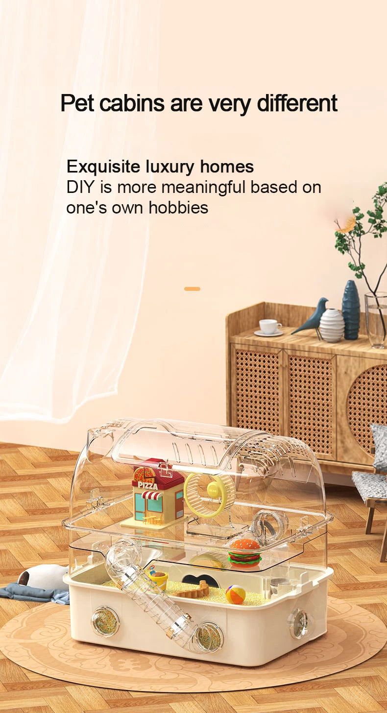 t Hamster Pipe Cage Hamster cage oversized luxury villa