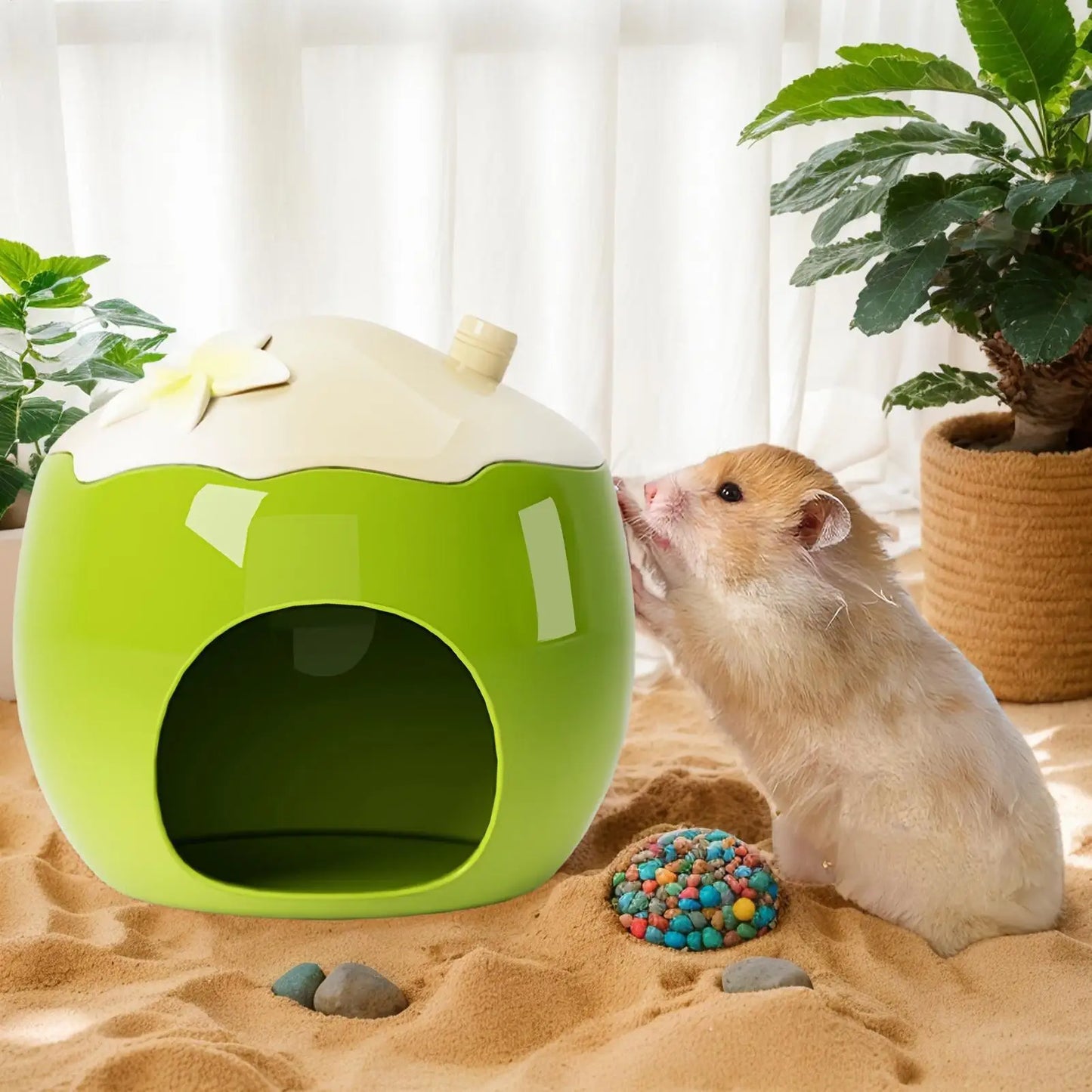 Cool Hamster House Ceramic Hamster Cooling Nest