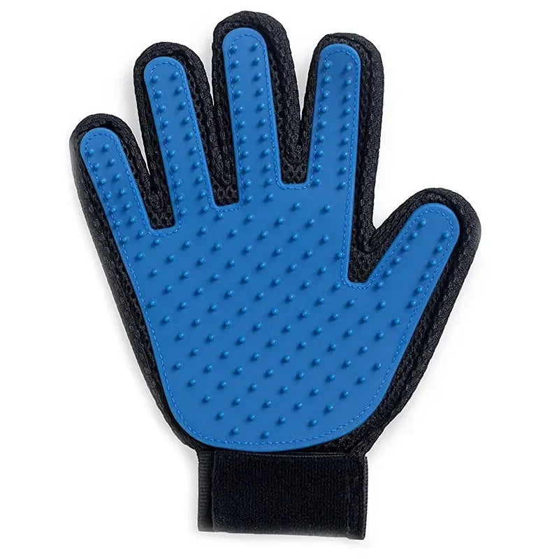 Silicone Pet Grooming Gloves – Hair Removal Brush & Comb for Cats & Dogs