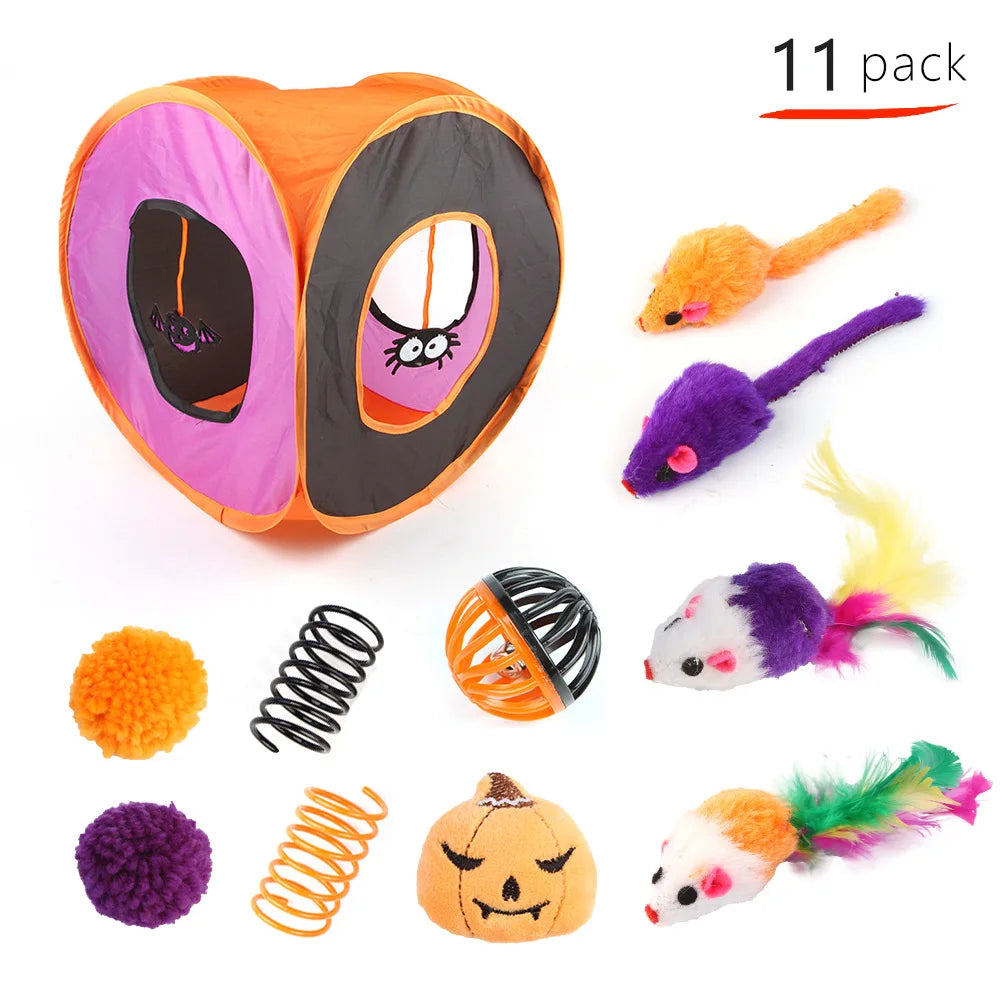 Hide & Seek Cat Tunnel Halloween Toys