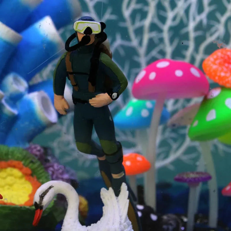 Diver Figure Diving Model Action Figure Miniature Sea Animal