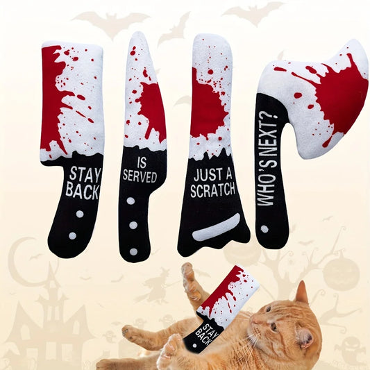Funny Horror Cat Chew Toy Set
