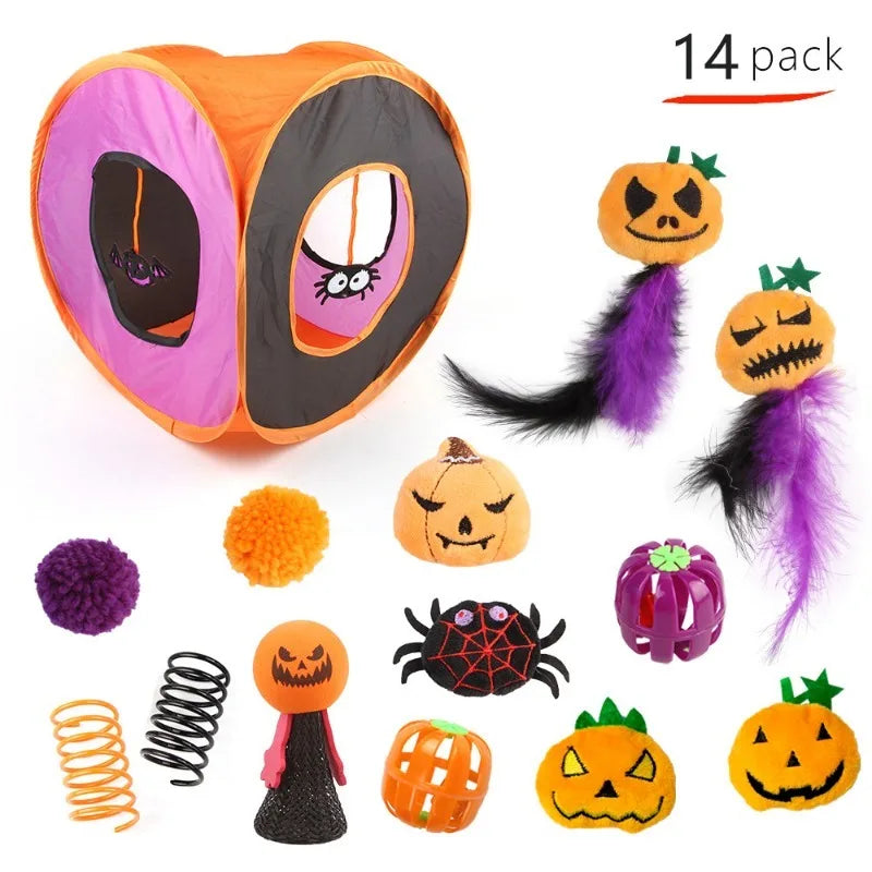 Hide & Seek Cat Tunnel Halloween Toys