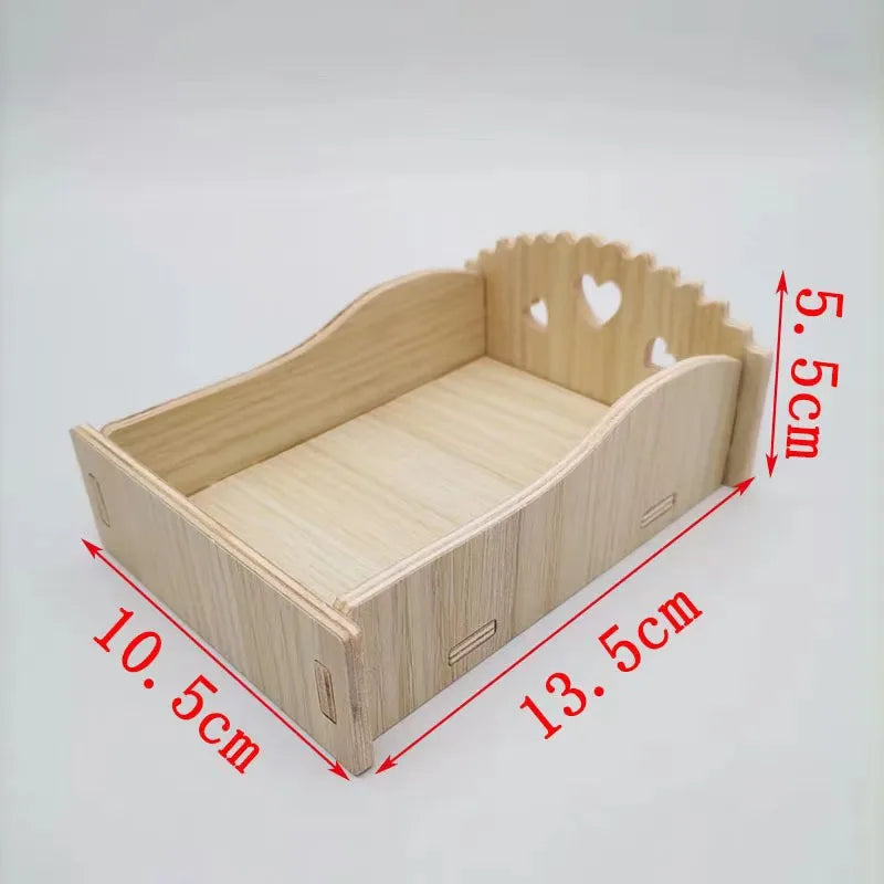 Hamsters House DIY Wooden Gerbil Hideout Bridge