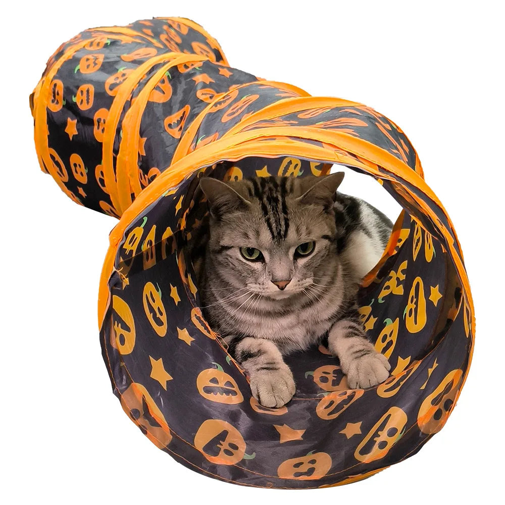 Cat Toy Halloween Foldable Tunnel