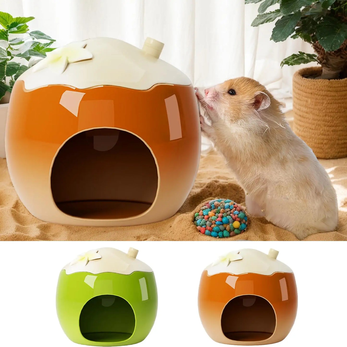 Cool Hamster House Ceramic Hamster Cooling Nest