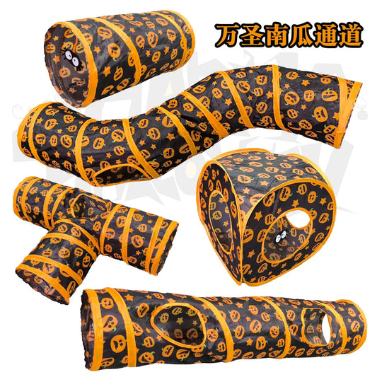 Cat Toy Halloween Foldable Tunnel