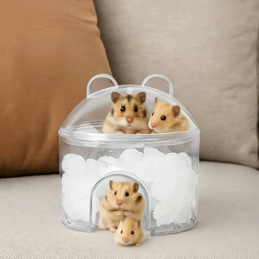 Transparent Hamster Cooling House Hollowed-out