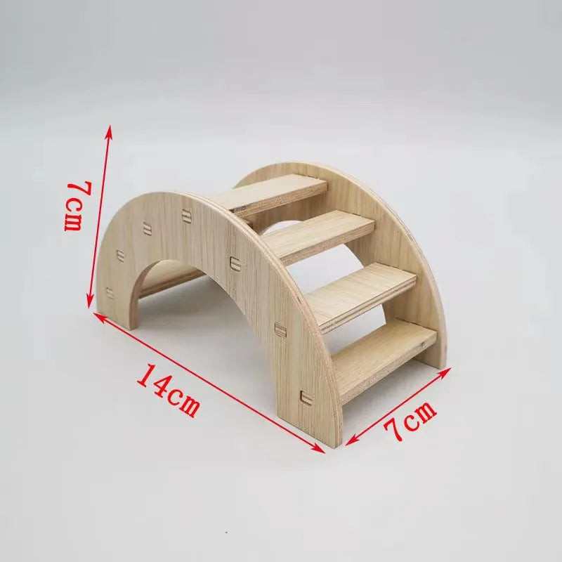 Hamsters House DIY Wooden Gerbil Hideout Bridge