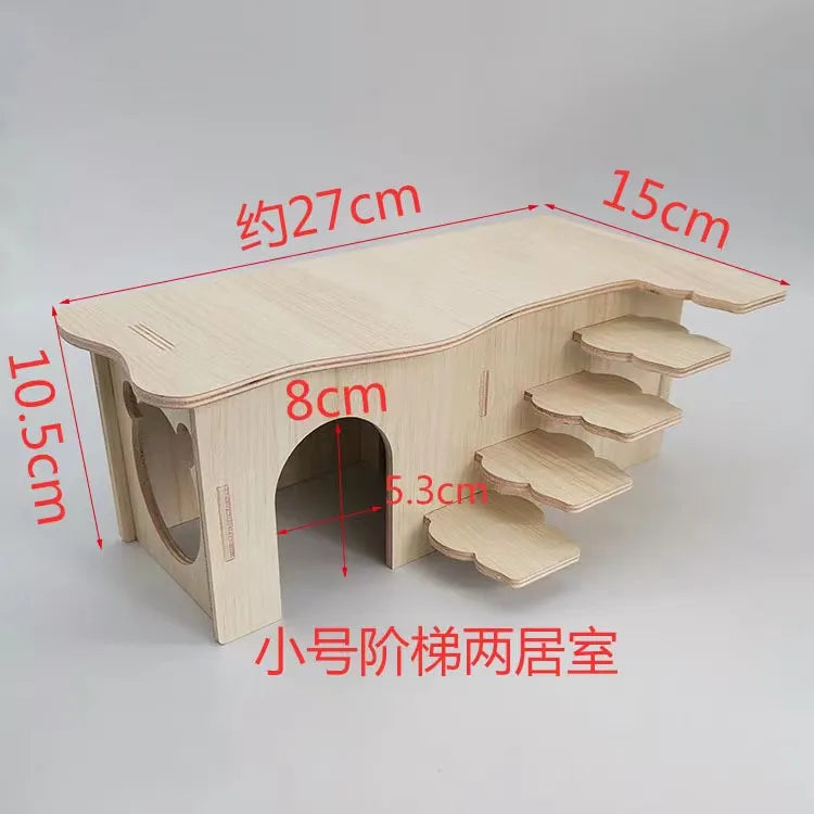 Hamsters House DIY Wooden Gerbil Hideout Bridge