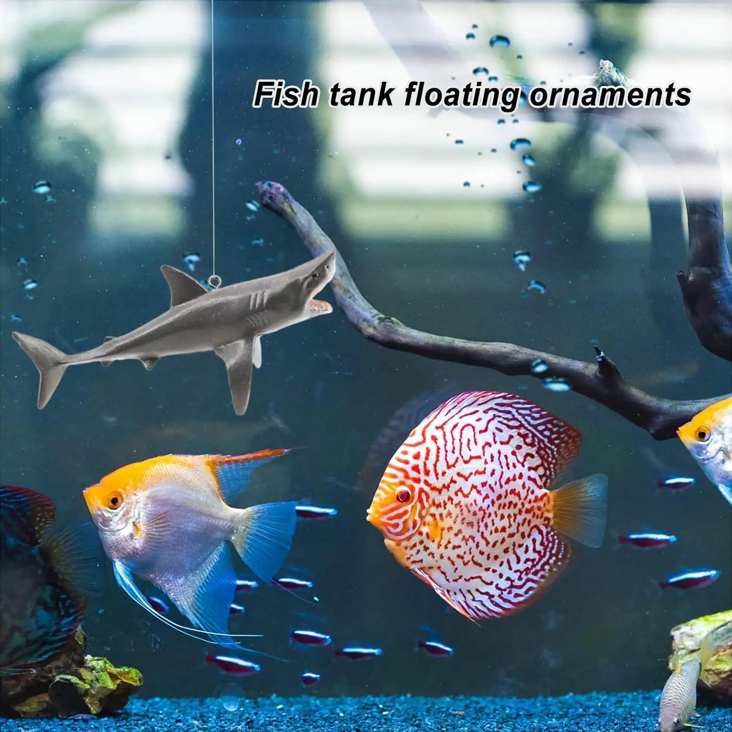 Floating Shark Aquarium Landscape Decoration