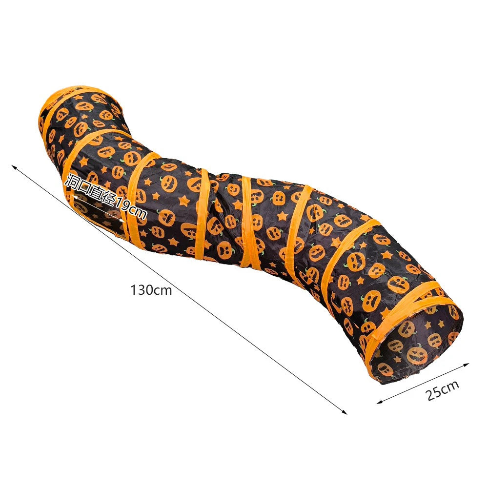 Cat Toy Halloween Foldable Tunnel