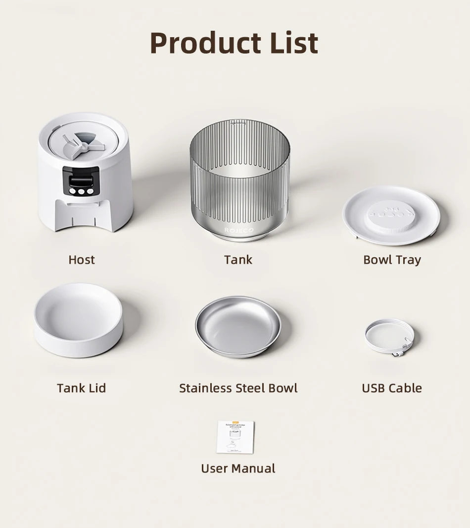 Smart Automatic Cat & Dog Feeder with 1080P HD Camera – WiFi Controlled