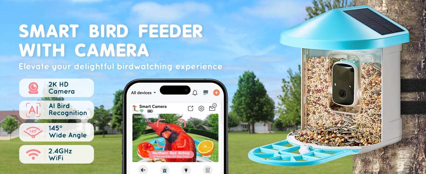 SucceBuy Smart Bird Feeder with Camera