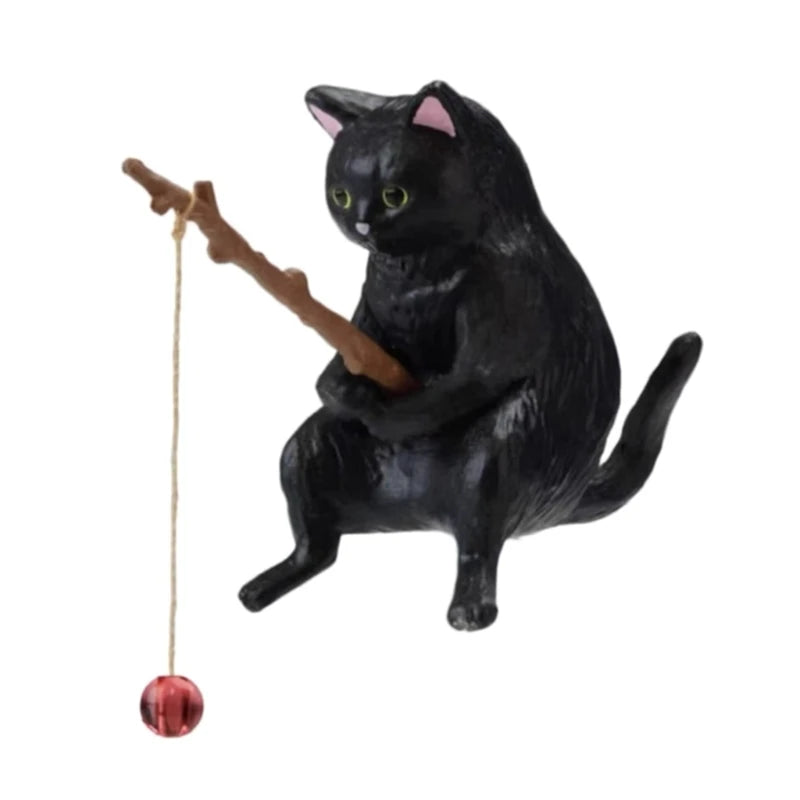 Aquarium Decoration Mini Cat Statue Fish Tank
