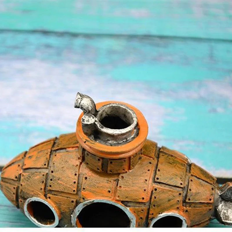 Resin Submarine Ornaments Fish Shrimp Shelter Cave