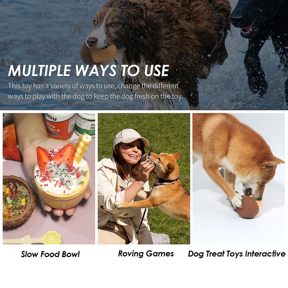 New Dog Toys Leaking Food Ball Funny Interactive Pet Slow Feeder Bowl Puzzle Toy Pet Tooth Cleaning Chew Toys Pet Supplies