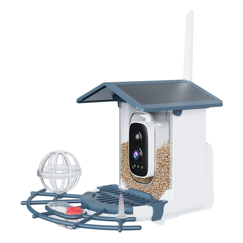 XVIM 3MP WiFi Automatic Smart Bird Feeder Motion Detection Color Night Vision Device  iCSee App Control Sunlight Wildlife Camera