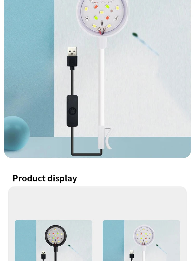 Aquarium Light With Adapter LED Clip On Fish Tank Light