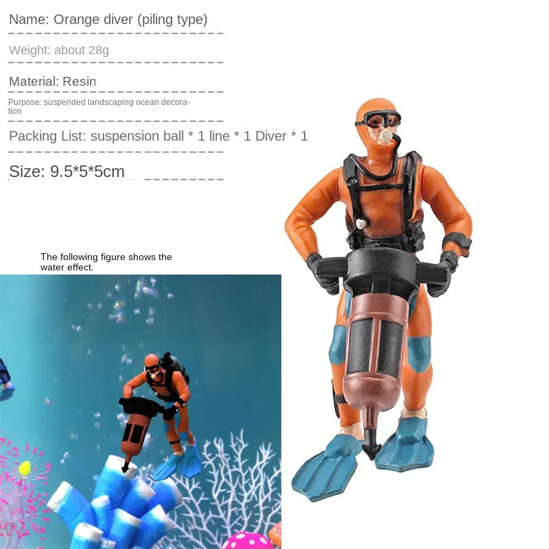 Diver Figure Diving Model Action Figure Miniature Sea Animal