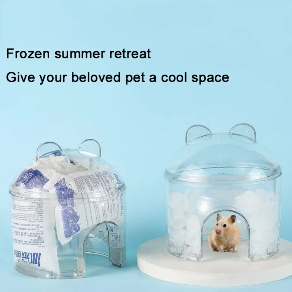 Transparent Hamster Cooling House Hollowed-out
