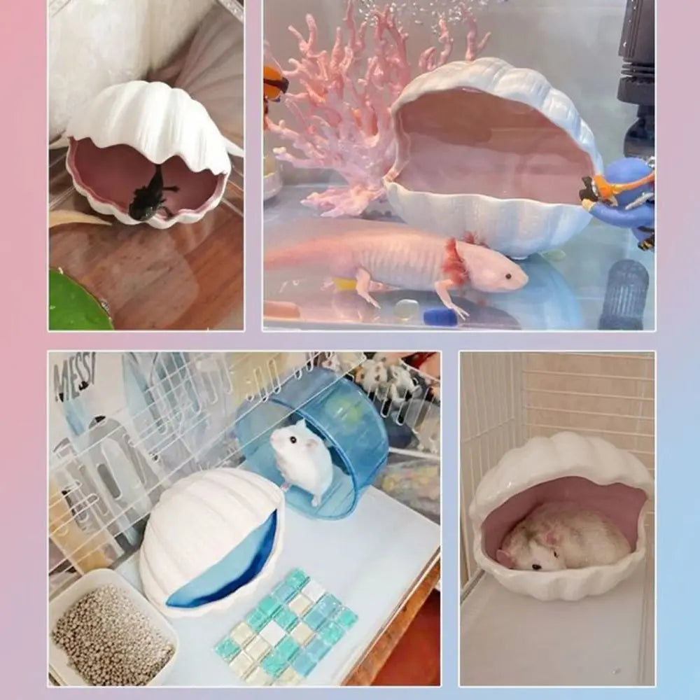 Desktop Ornament Ceramic Hamster Nest Cooling Cartoon Pet Shelter Cute Creative Hamster Bed Jewelry Storage