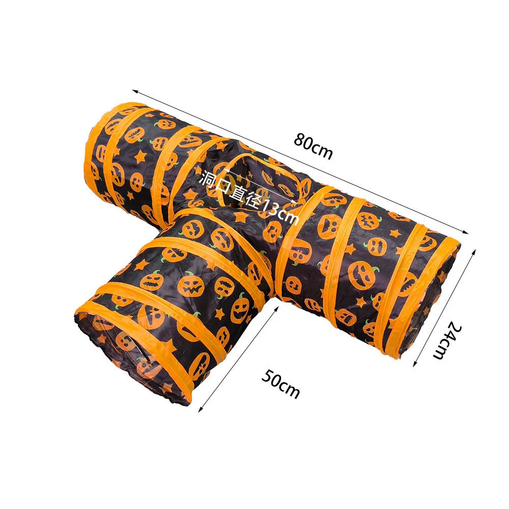 Cat Toy Halloween Foldable Tunnel