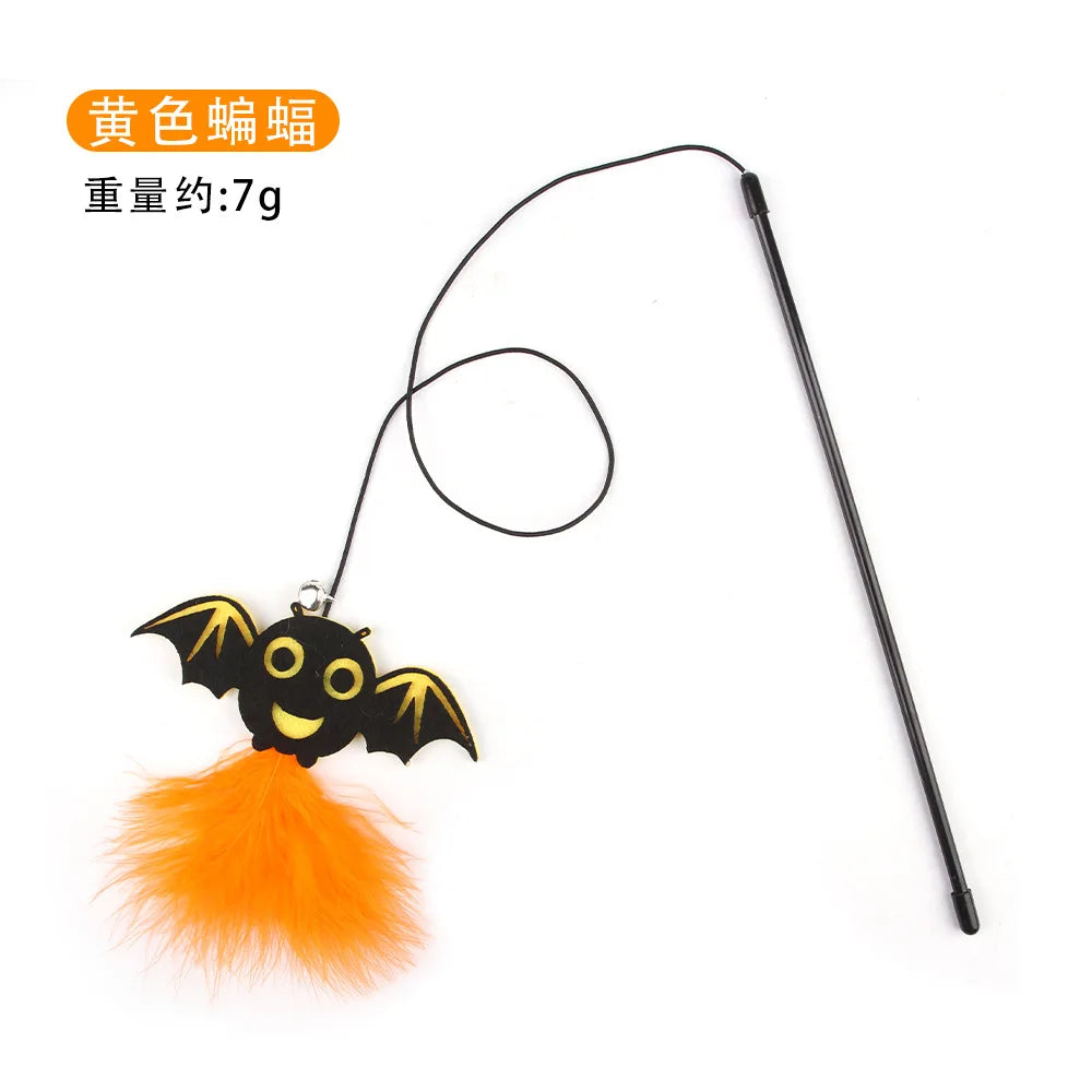 Pumpkin Bat Spider Cat Toy Set