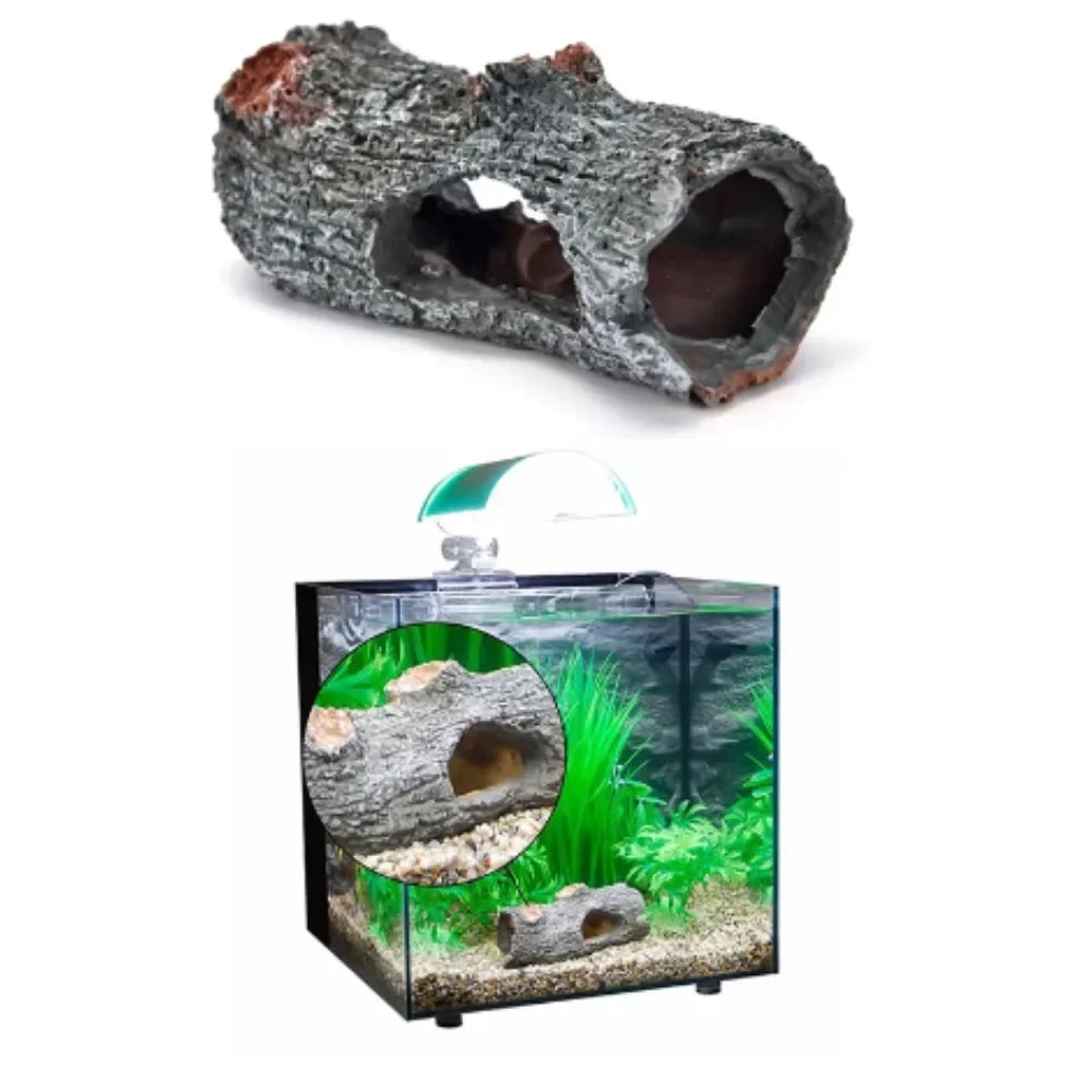 Aquarium Artificial Barrel Cave Resin Ornaments Decorations