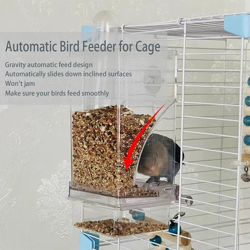 Acrylic No Mess Bird Feeders Automatic