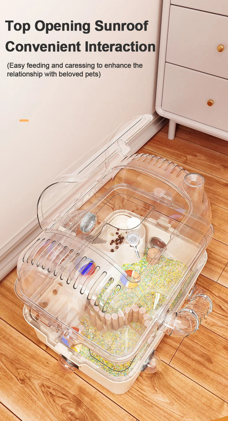 t Hamster Pipe Cage Hamster cage oversized luxury villa