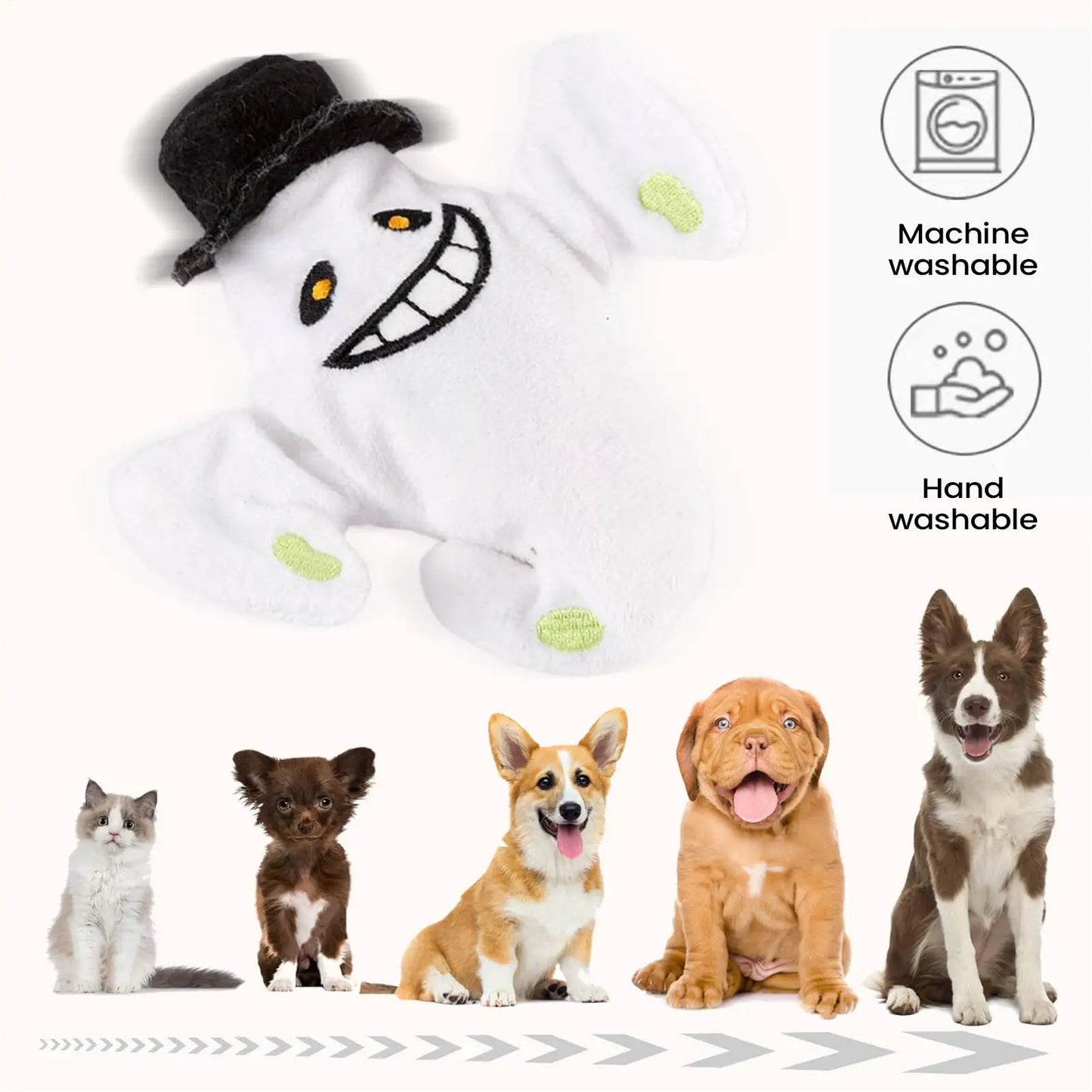 Touch-Activated Flapping Cat Pumpkin