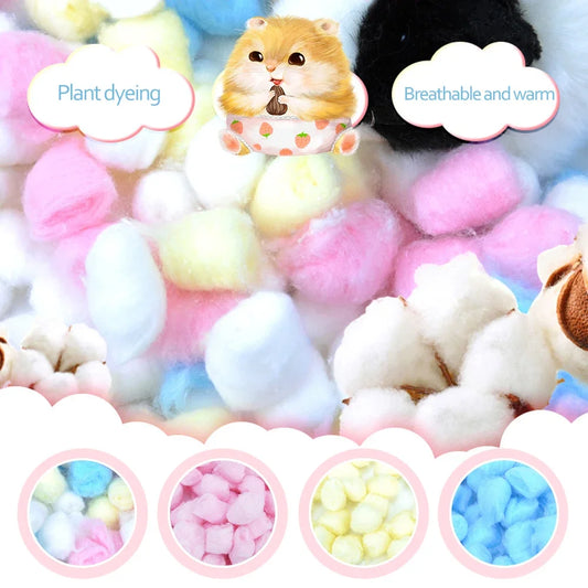 Colorful Winter Keep Warm Cotton Ball Cute Cage House Filler