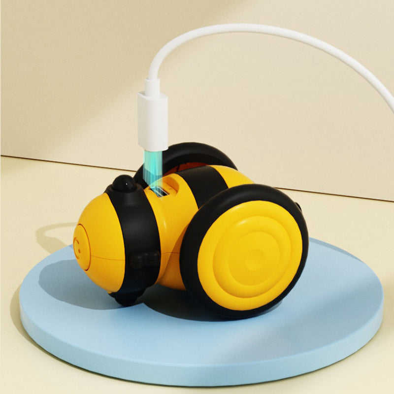 Electric Cat Car Toy Cute Bee Running Kitten