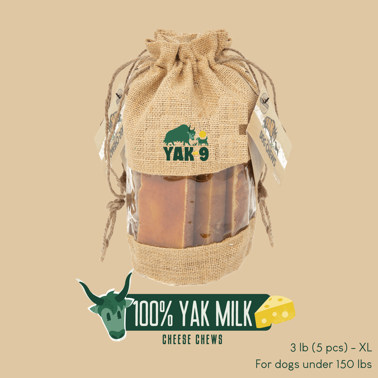 100% Yak Milk Chews for Dogs