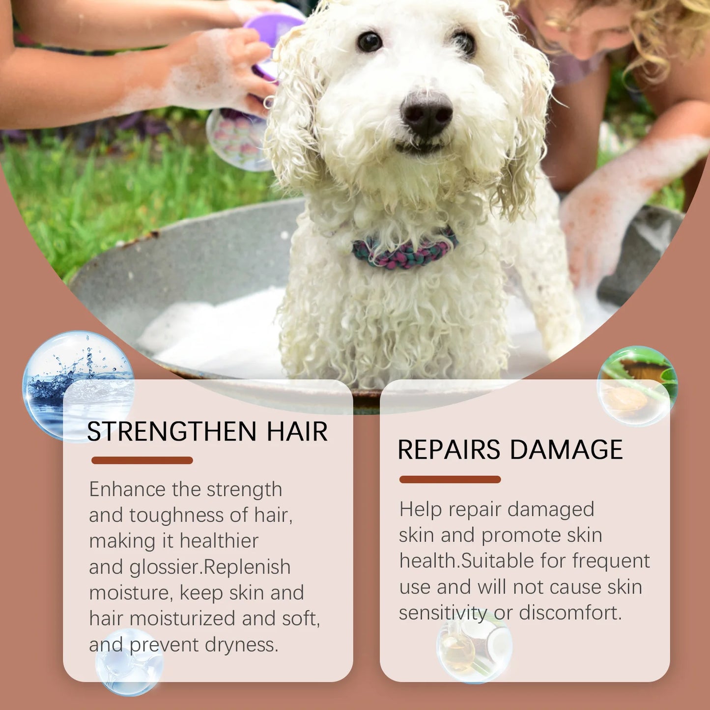 Yegbong 100ml Dog Shampoo – Relieve Itchy Skin, Hydrating, Nourishing & Deodorizing Pet Wash